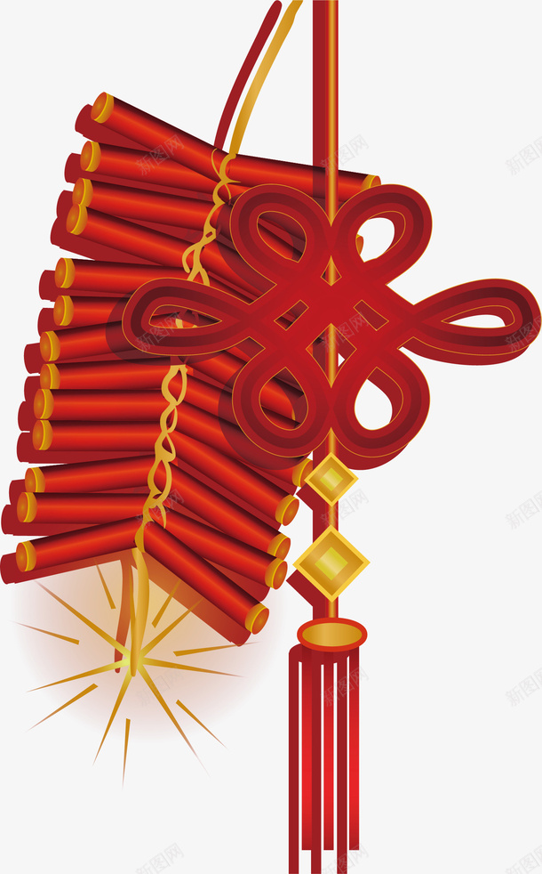 手绘中国结矢量图ai免抠素材_新图网 https://ixintu.com 中国结 手绘 矢量图 鞭炮