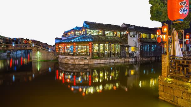 中国浙江西塘风景psd免抠素材_新图网 https://ixintu.com 各地名著 旅游景点 著名建筑