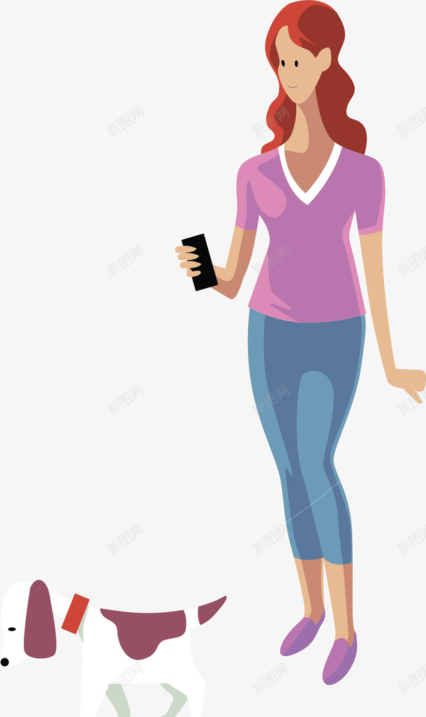 公园散步遛狗的人矢量图ai免抠素材_新图网 https://ixintu.com 散步 散步的人 矢量png 运动 遛狗的人 饭后散步 矢量图