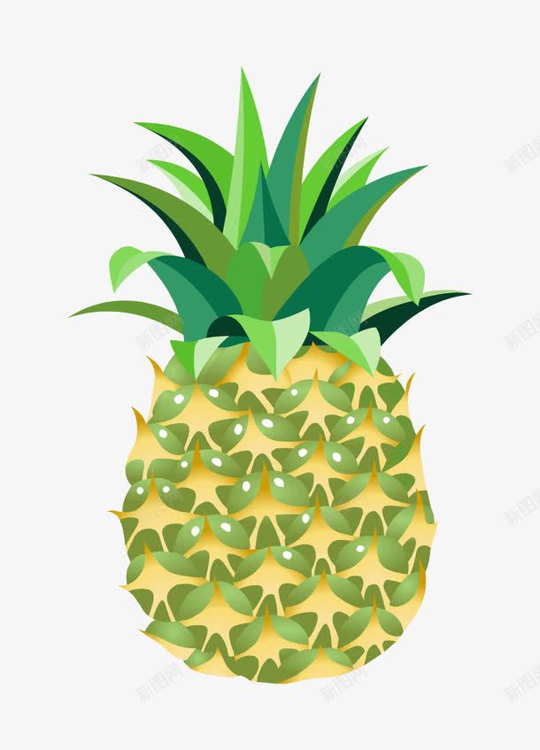 卡通菠萝png免抠素材_新图网 https://ixintu.com png图片素材 免费png素材 手绘 水果 菠萝 食品