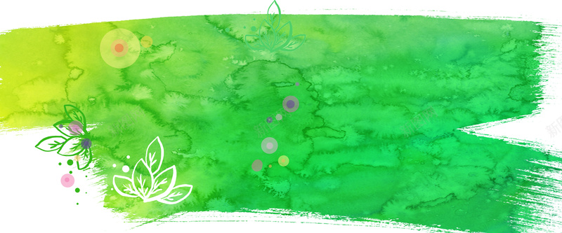手绘绿色花纹背景psd设计背景_新图网 https://ixintu.com 卡通 手绘 手绘背景 海报banner 童趣 花纹背景 草绿背景