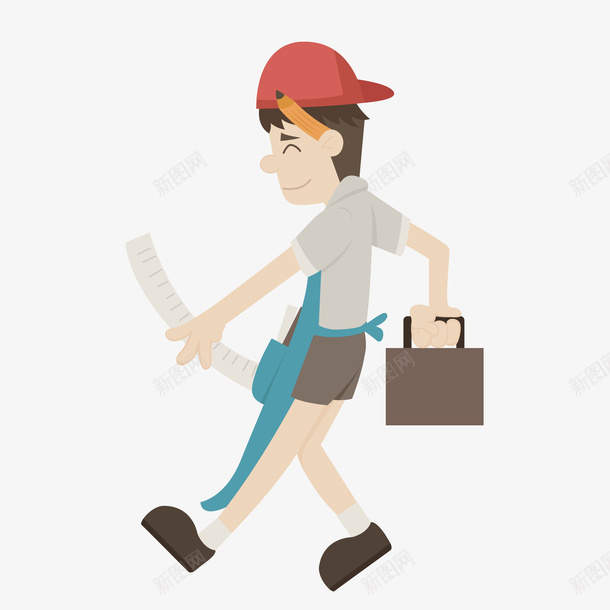 手绘卡通劳动的工人矢量图ai免抠素材_新图网 https://ixintu.com 劳动卡通 劳动的工人卡通 劳动矢量 劳动节卡通 卡通劳动的工人 手绘人物 手绘劳动的工人 量尺 矢量图