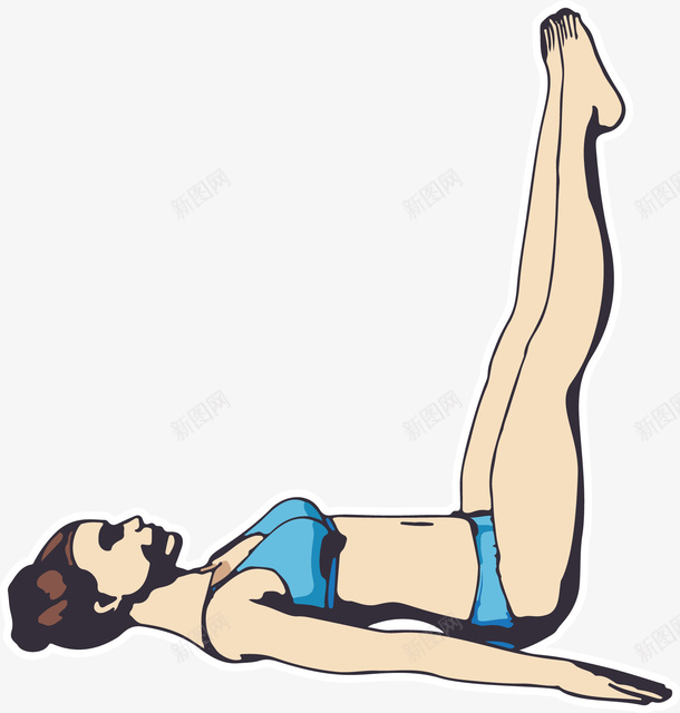 卡通弯脚的女孩png免抠素材_新图网 https://ixintu.com 健身 健身姿势 健身舞 健身舞蹈 健身运动 瑜伽 矢量健身运动 舞蹈 运动 锻炼