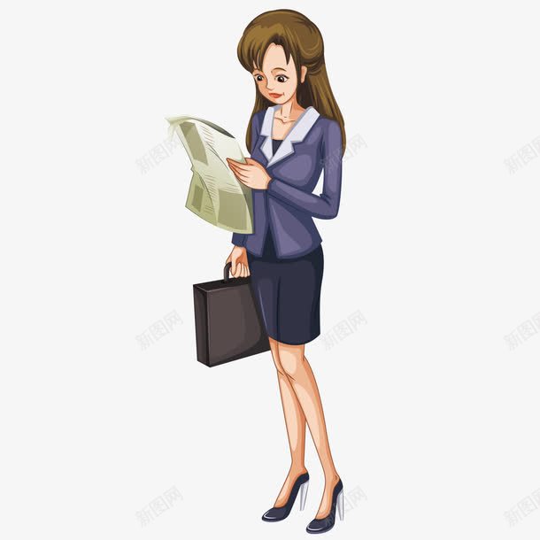 阅读文件的上班族png免抠素材_新图网 https://ixintu.com 上班族 文件 阅读