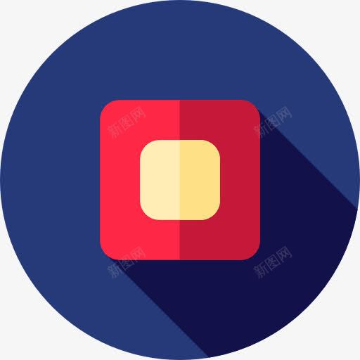 停止图标png_新图网 https://ixintu.com 停止 多媒体接口 多媒体选项 平方 界面 视频播放器 音乐播放器