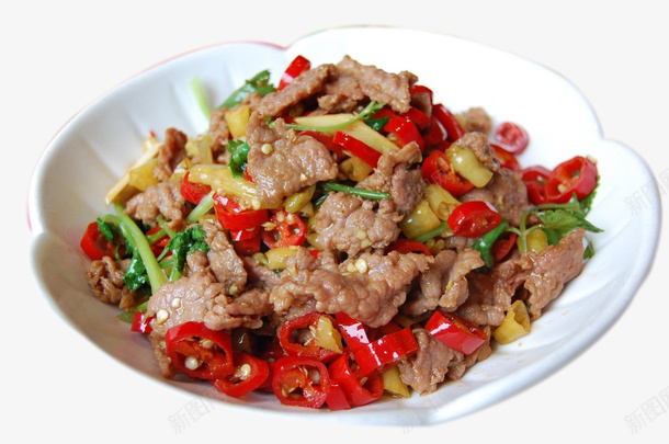美食菜品青椒炒肉png免抠素材_新图网 https://ixintu.com 喷香 家常菜 火辣 炒锅 绿色 肉片 菜品 青椒 青椒炒肉