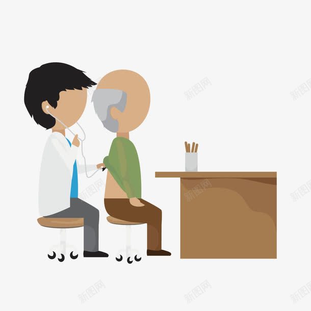 医生与病人png免抠素材_新图网 https://ixintu.com 医生 卡通 病人