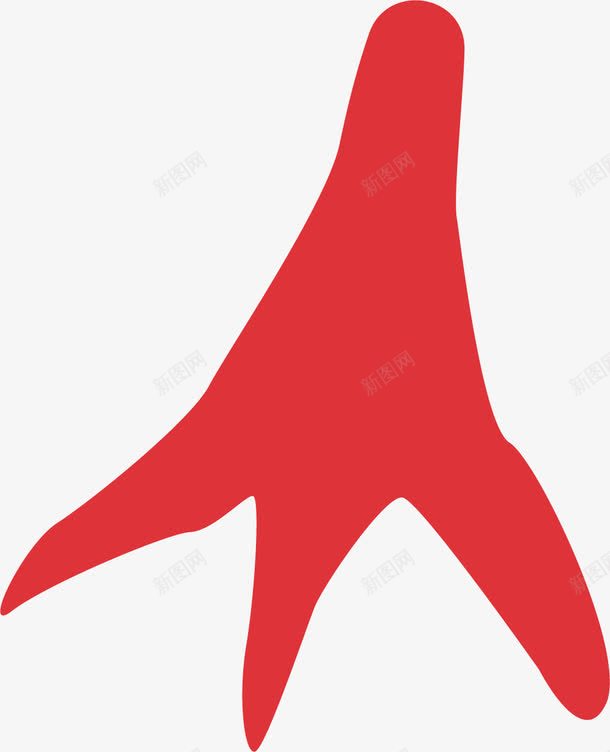 红色脚印png免抠素材_新图网 https://ixintu.com 恐龙 恐龙爪印 恐龙脚印 爪子 红色 脚印