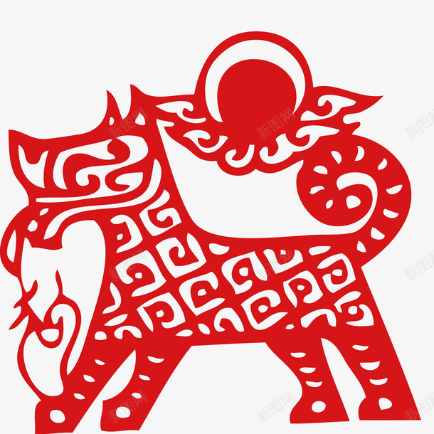 创意狗年剪纸矢量图ai免抠素材_新图网 https://ixintu.com 2018年 剪纸 喜庆 新年 春节 狗年 红色 矢量图
