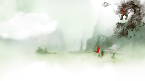 中国风手绘黑色的龙jpg设计背景_新图网 https://ixintu.com 国风 黑色