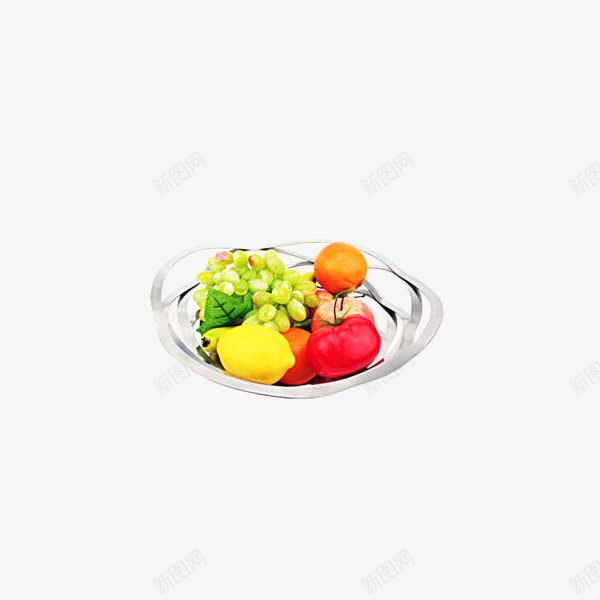迈迪不锈钢叠式水果篮png免抠素材_新图网 https://ixintu.com 产品实物 果盘 水果篮 菜盘 零食盘