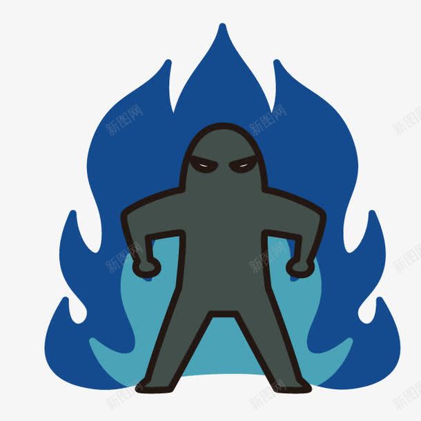 卡通愤怒小人png免抠素材_新图网 https://ixintu.com 卡通 卡通小人 愤怒小人 燃烧的怒火