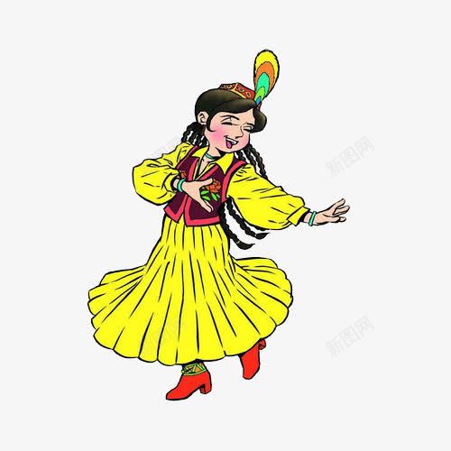 跳舞的新疆妹png免抠素材_新图网 https://ixintu.com 中国新疆 卡通 图 彩色 新疆人