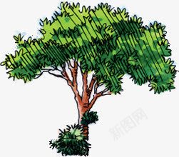 手绘绿色植物树叶png免抠素材_新图网 https://ixintu.com 树叶 绿色植物