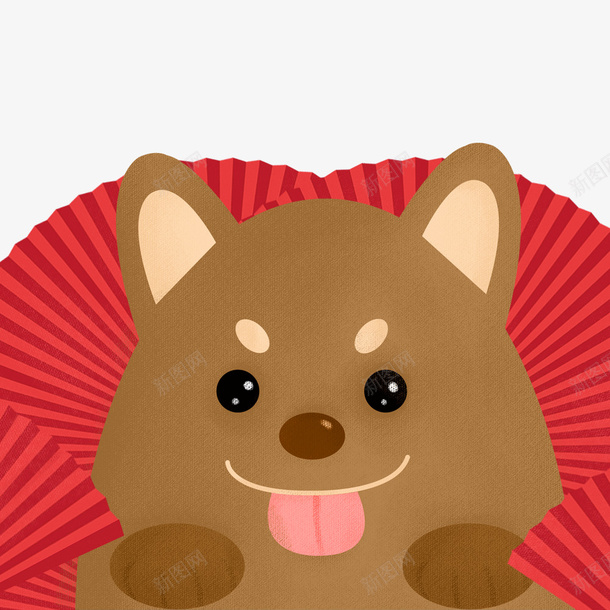 卡通可爱的小狗头像psd免抠素材_新图网 https://ixintu.com 动物 卡通 可爱 头像设计 小狗 新年 春节 狗年