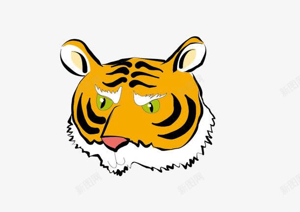 老虎头像矢量图ai免抠素材_新图网 https://ixintu.com 卡通 可爱 头像 老虎 矢量图
