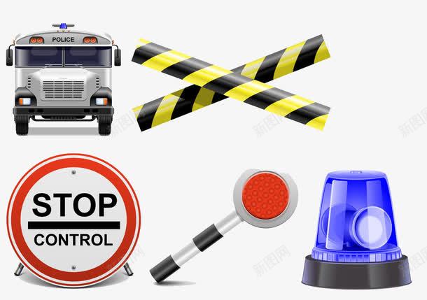 卡通手绘卡通警车png免抠素材_新图网 https://ixintu.com 交通工具 卡通手绘 卡通警车
