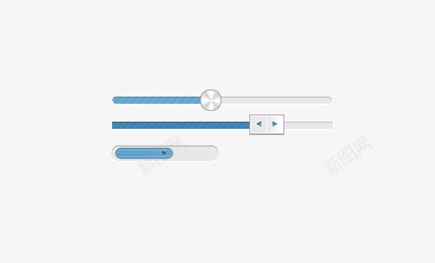 蓝色滚动条png免抠素材_新图网 https://ixintu.com 滑块 滚动条 蓝色