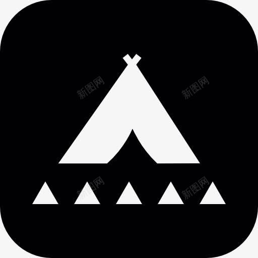 印度帐篷在圆形广场图标png_新图网 https://ixintu.com 三角 人道主义 印第安人 帐篷 建筑