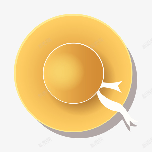 卡通遮阳帽png免抠素材_新图网 https://ixintu.com 卡通 帽子 简约 遮阳 黄色