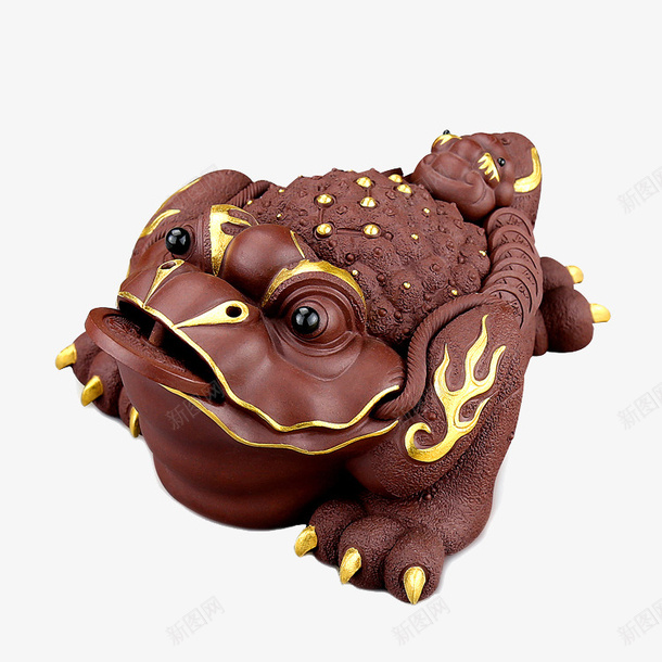 紫砂金蟾蜍png免抠素材_新图网 https://ixintu.com 产品实物图 紫砂金蟾 茶宠 茶玩 蜍