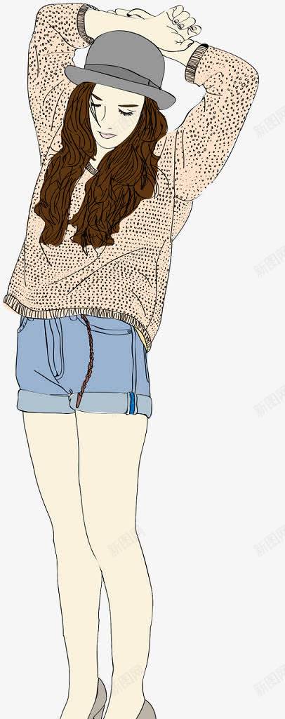 手绘女人美女时尚png免抠素材_新图网 https://ixintu.com 女人 手绘 时尚 美女