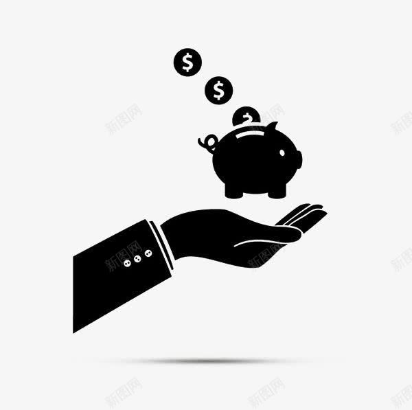 手掌上的存钱罐png免抠素材_新图网 https://ixintu.com 存钱罐 掌握 简易 黑色