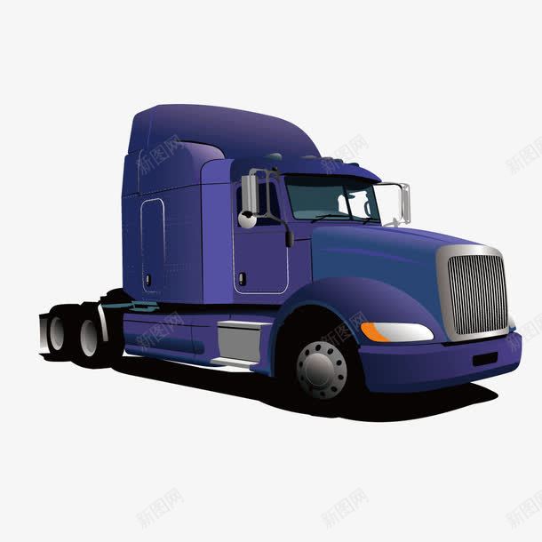 卡车头png免抠素材_新图网 https://ixintu.com 半挂 蓝色 货车 车头