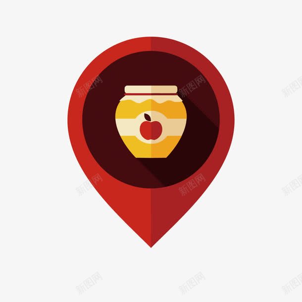 果酱地图坐标png免抠素材_新图网 https://ixintu.com 卡通 坐标 手绘 果酱PNG矢量图 果酱免扣PNG图 果酱矢量 红色
