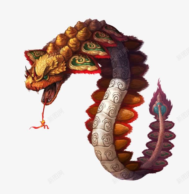 吐舌头的龙png免抠素材_新图网 https://ixintu.com 一条 卡通 吐舌 手绘 简图 长龙 黄色 黑色