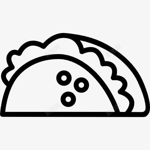 墨西哥塔可图标png_新图网 https://ixintu.com 墨西哥食品 油炸玉米饼 辛辣 食品 鳄梨酱