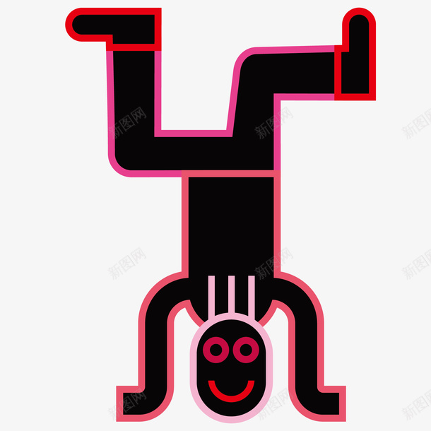 舞者卡通插画矢量图ai免抠素材_新图网 https://ixintu.com 倒立 嘻哈风格 舞者 舞者矢量卡通插画 街舞 跳舞的人 矢量图