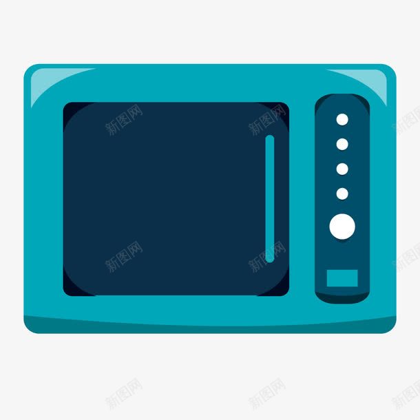 蓝色微波炉家用电器png免抠素材_新图网 https://ixintu.com 家用 家用电器 微波炉 电器 蓝色