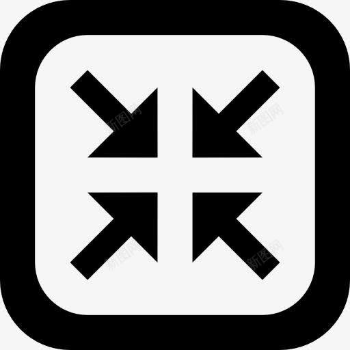 减少图标png_新图网 https://ixintu.com 多媒体选项 定位 最小化 界面 箭头方向