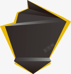 创意自定义几何形状黄黑素材