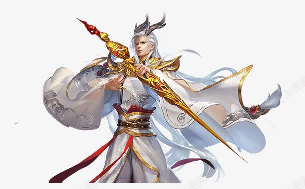 白色帅气古装人物png免抠素材_新图网 https://ixintu.com 人物 古装 帅气 白色