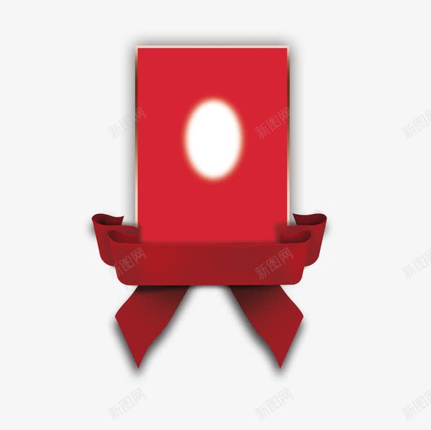 证件照喜庆牌子模板png免抠素材_新图网 https://ixintu.com 喜庆 模板 红色 蝴蝶结 证件照