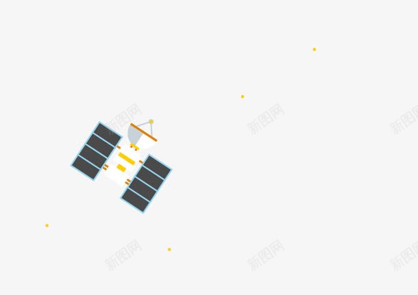 卡通卫星装饰png免抠素材_新图网 https://ixintu.com 卡通 卫星 装饰