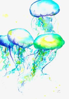 水母元素png免抠素材_新图网 https://ixintu.com 可爱 水母 海洋 生物 蓝色