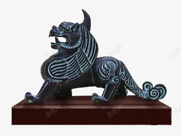 双目明亮有神png免抠素材_新图网 https://ixintu.com 全身 毛 浓密黝黑的 獬豸 长着
