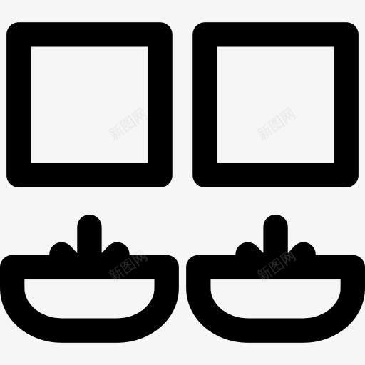 双水槽图标png_新图网 https://ixintu.com 卫生 洗浴 浴镜
