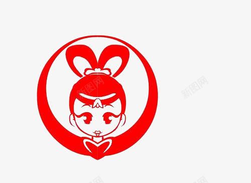 嫦娥剪纸png免抠素材_新图网 https://ixintu.com 中秋 仙女 剪纸 嫦娥