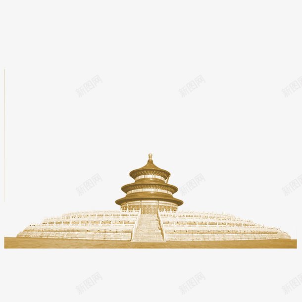 天坛png免抠素材_新图网 https://ixintu.com 古典 古建筑 祈年殿