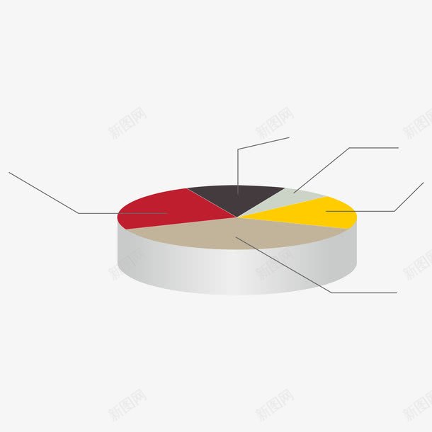 灰色饼状分析图png免抠素材_新图网 https://ixintu.com 分析 图表 数据 灰色 饼状