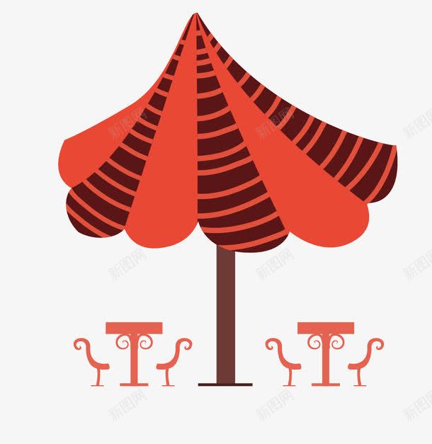 悠闲小坐和遮阳伞png免抠素材_新图网 https://ixintu.com 座位 座椅 悠闲小坐 遮阳伞