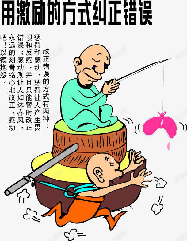 用激励的方法纠正错误png免抠素材_新图网 https://ixintu.com 手绘人物 激励 用激励的方法纠正错误 钓鱼