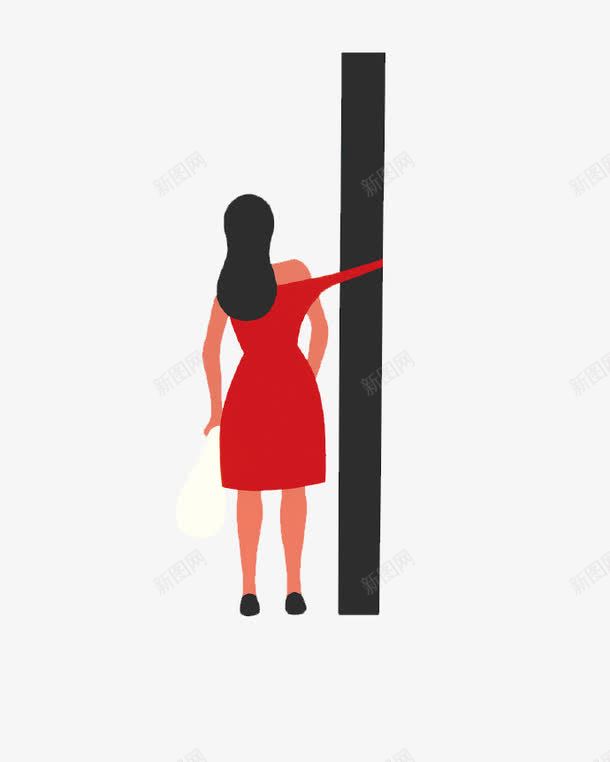 卡通女人肩带png免抠素材_新图网 https://ixintu.com 勾住 女人 肩带 裙子