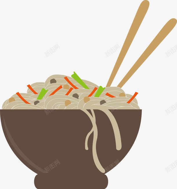 面条矢量图eps免抠素材_新图网 https://ixintu.com 面条 食物 矢量图