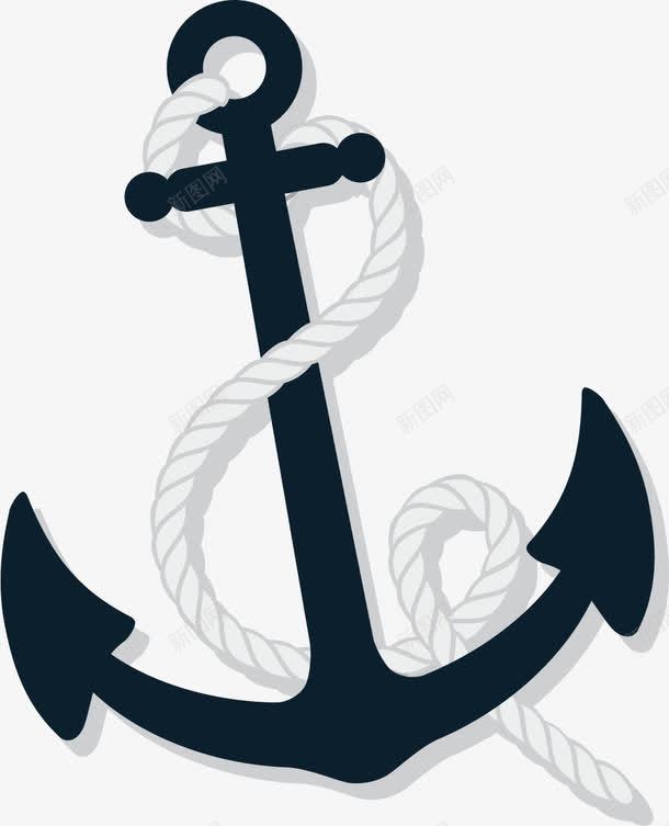 黑色简约船锚图标png_新图网 https://ixintu.com 免抠PNG 游轮 简约 船锚 装饰图案 黑色