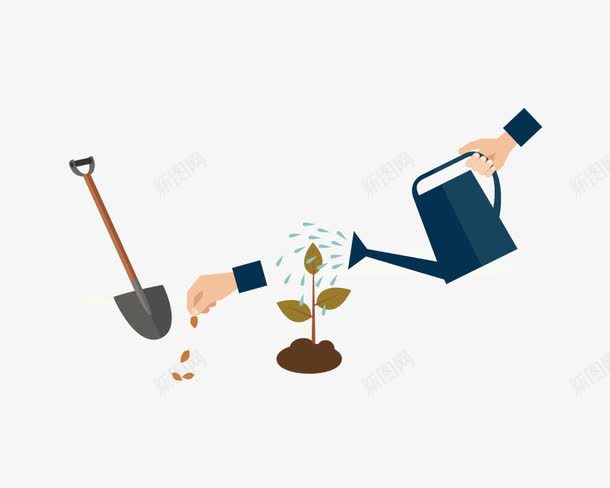卡通种子的成长过程png免抠素材_新图网 https://ixintu.com 免费抠图 卡通 成长之路 手绘 树苗 种子 简约